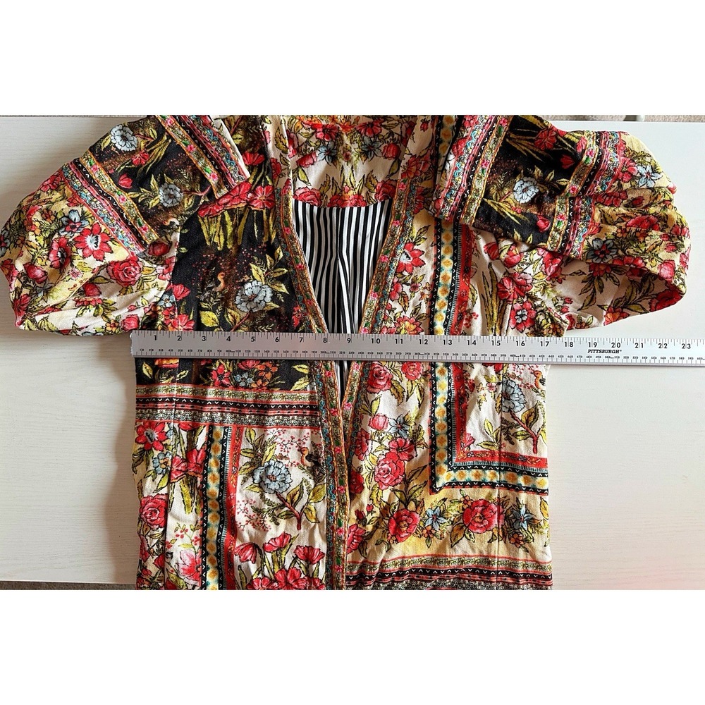 Anthropologie Vineet Bahl Lula Floral Embroidered Blazer In Size Petite - Picture 4 of 6